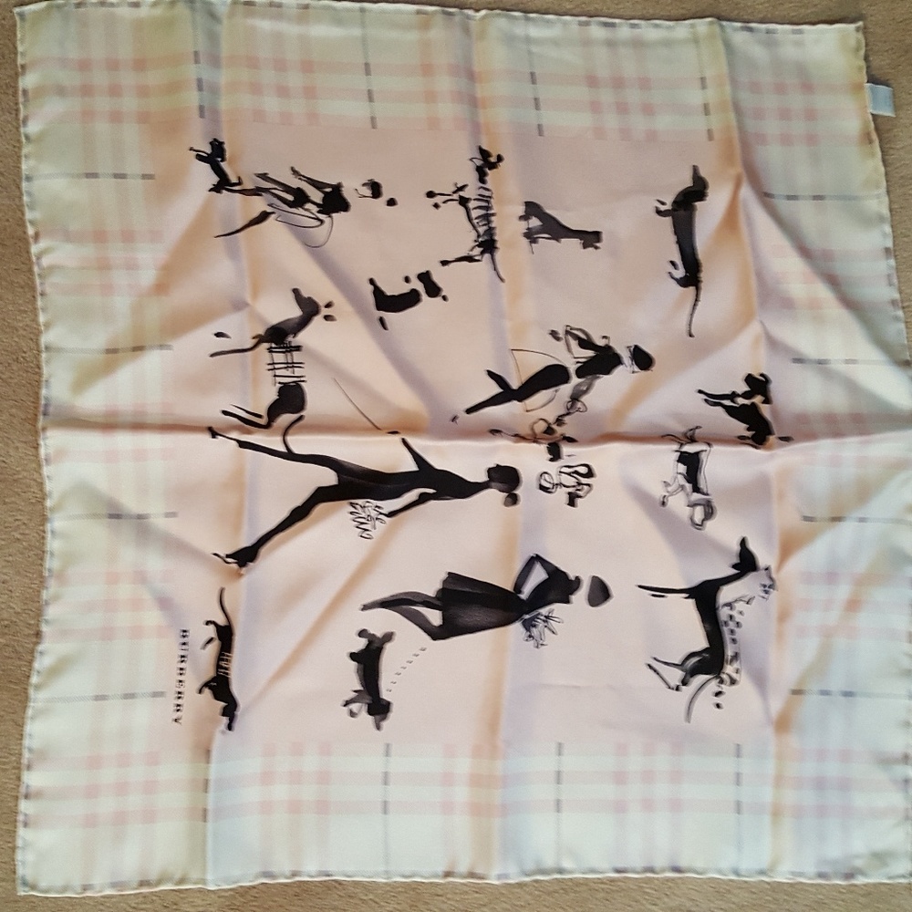 Burberry 19 inch silk scarf